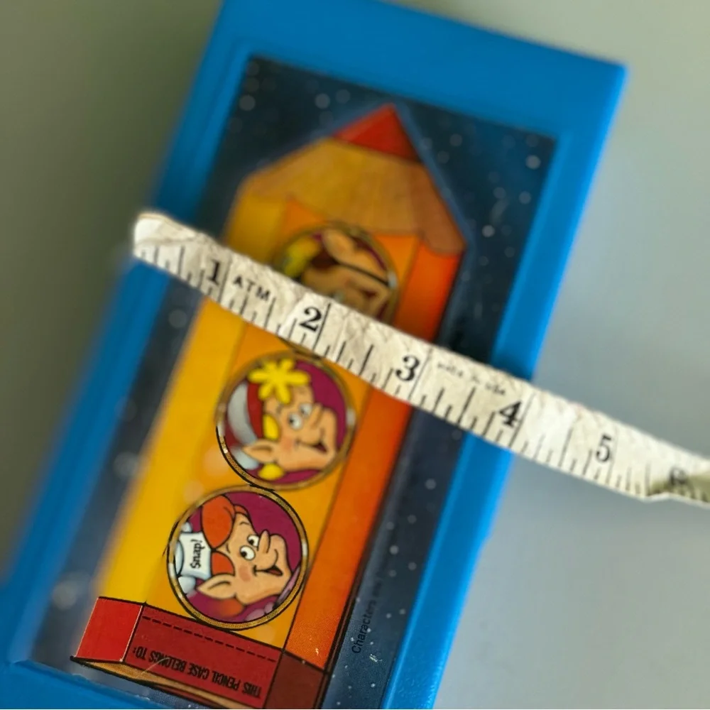 Vintage 1982 Kelloggs Rice Krispies Blue Pencil Case Box Snap Crackle Pop